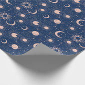Planeten & Sterren Patroon Cadeaupapier (Hoek)