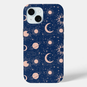 Planeten & Sterren Patroon iPhone 15 Case