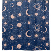 Planeten & Sterren Patroon Douchegordijn (Voorkant)