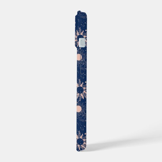 Planeten & Sterren Patroon iPhone 15 Case (Linkerkant)