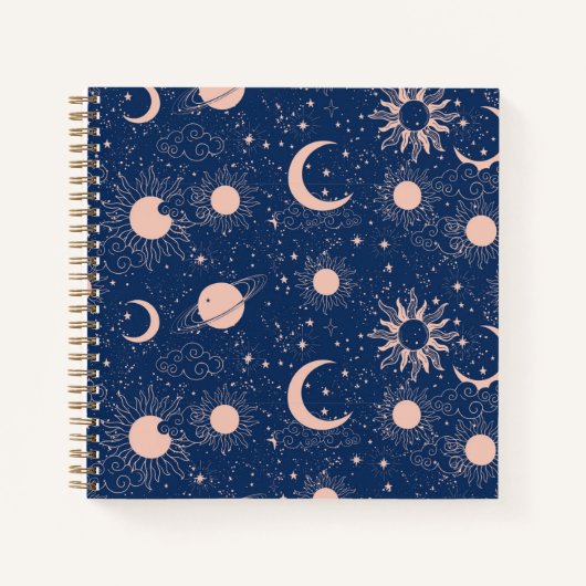 Planeten & Sterren Patroon Notitieboek (Voorkant)