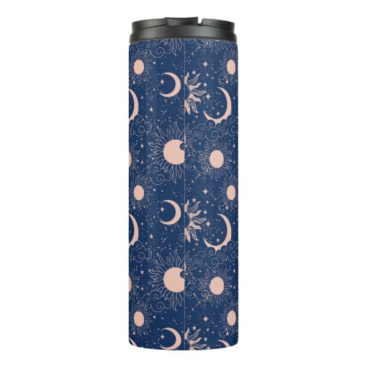 Planeten & Sterren Patroon Thermosbeker (Achterkant)