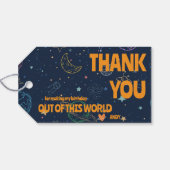 Planeten Sterren Ruimte Verjaardag Favoriet Bedank Cadeaulabel (Achterkant Horizontaal)