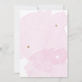 Planeten Sterrenstelsel Meisje Roze Dank Je Kaart (Achterkant)