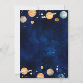 Planeten uit deze wereld Galaxy Space verjaardag Kaart (Achterkant)