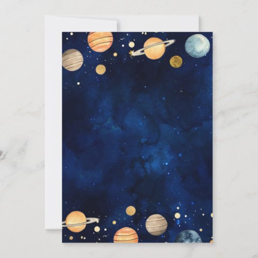 Planeten uit deze wereld Galaxy Space verjaardag Kaart (Achterkant)