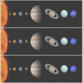 PLANETEN VAN HET ZONNESTELSEL 14" SQ. Huidkanker S Sticker (Voorkant)