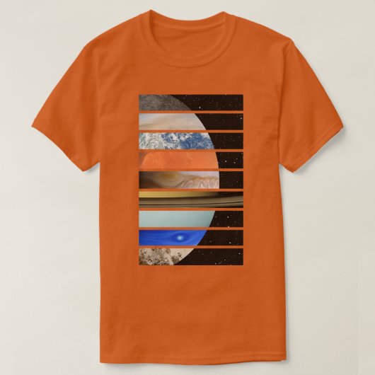 Planeten van het zonnestelsel 1 t-shirt (Design voorkant)