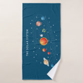 Planeten van het zonnestelsel badhanddoek (Badhanddoek)