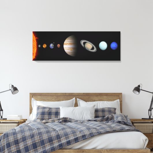 PLANETEN VAN HET ZONNESTELSEL Custom Canvas Print (Insitu (Slaapkamer))