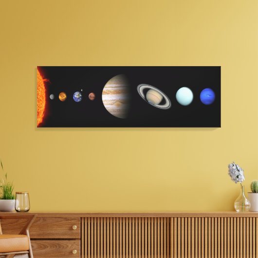PLANETEN VAN HET ZONNESTELSEL Custom Canvas Print (Insitu (Woonkamer))