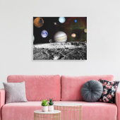 Planeten van zonnestelsel in de ruimte canvas afdruk (Insitu (Woonkamer))