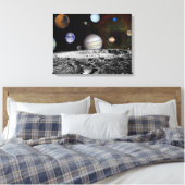 Planeten van zonnestelsel in de ruimte canvas afdruk (Insitu (Slaapkamer))