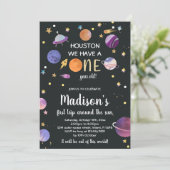 Planeten Verjaardag Uitnodiging (Staand voorkant)