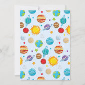 Planeten Verjaardagsfeestuitnodiging Kaart (Achterkant)