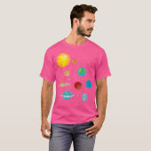 Planeten Wetenschapper Buitenste Ruimte Astronoom T-shirt (Voorkant volledig)