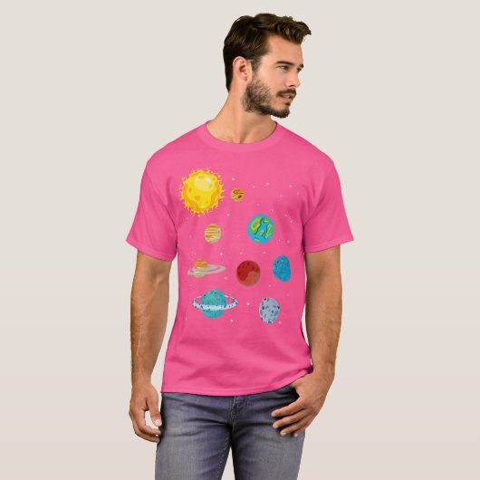 Planeten Wetenschapper Buitenste Ruimte Astronoom  T-shirt (Voorkant volledig)