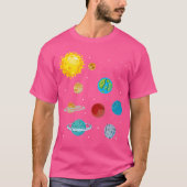 Planeten Wetenschapper Buitenste Ruimte Astronoom  T-shirt (Voorkant)