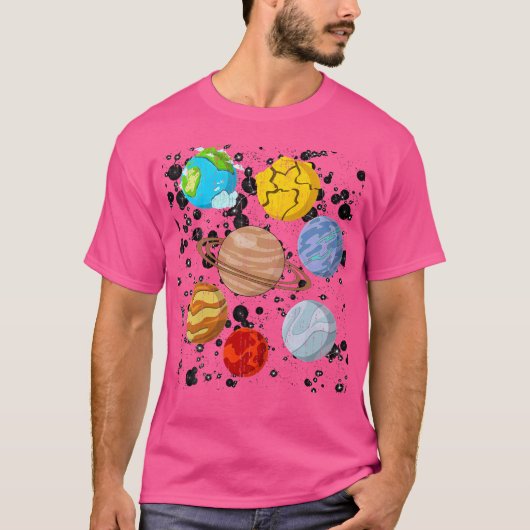 Planeten Wetenschapper Buitenste Ruimte Universum  T-shirt (Voorkant)