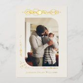 Planeten Zodiac | Boogschutter geboorte aankondigi Folie Uitnodiging (Voorkant)