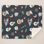 Planeten Zonnestelsel Gepersonaliseerde Baby Sherpa Deken (Voorkant (horizontaal))