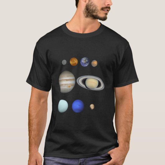 Planeten Zonnestelsel T-shirt (Voorkant)