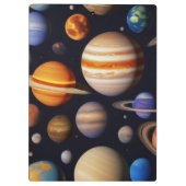 Planetenpatroon Klembord (Achterkant)