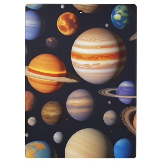 Planetenpatroon Klembord (Achterkant)