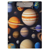 Planetenpatroon Klembord (Voorkant)