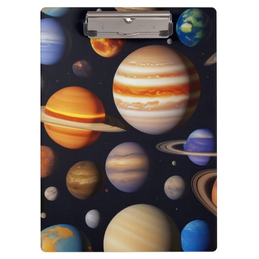 Planetenpatroon Klembord (Voorkant)