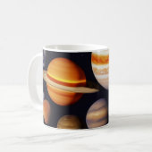 Planetenpatroon Koffiemok (Voorkant links)