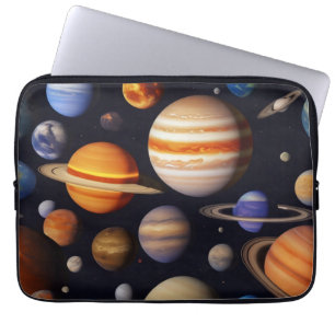 Planetenpatroon Laptop Sleeve