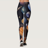 Planetenpatroon Leggings (Achterkant)