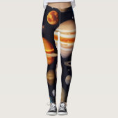 Planetenpatroon Leggings (Voorkant)