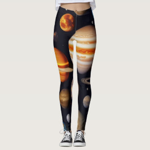 Planetenpatroon Leggings