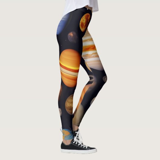 Planetenpatroon Leggings (Rechts)