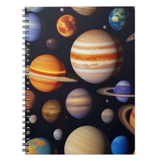 Planetenpatroon Notitieboek (Voorkant)
