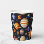 Planetenpatroon Papieren Bekers (Achterkant)