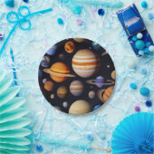 Planetenpatroon Papieren Bordje (Feest)