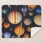 Planetenpatroon Sherpa Deken (Voorkant (horizontaal))