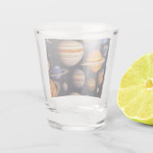 Planetenpatroon Shot Glas (Achterkant)