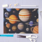 Planetenpatroon Tissuepapier (Craft)