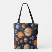 Planetenpatroon Tote Bag (Achterkant)
