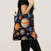 Planetenpatroon Tote Bag (Dichtbij)