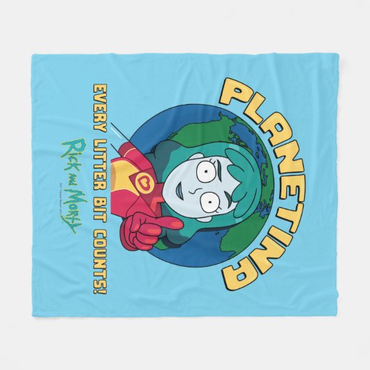 Planetina - Elke vuilbit telt Fleece Deken (Voorkant (Horizontaal))