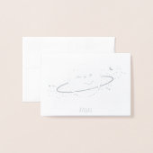 Planetnaam — Stationery Folie Kaarten (Voorkant met envelop)