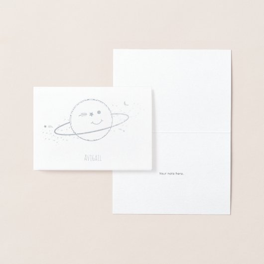 Planetnaam — Stationery Folie Kaarten (Display)