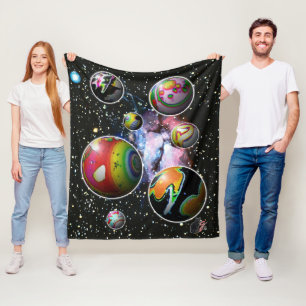Planetoïden Fleece Deken