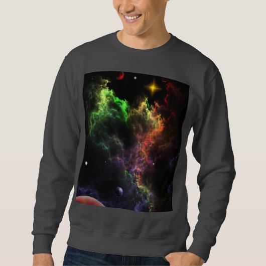 Planetoïden in het Nebula Cluster Basic Sweatshirt (Voorkant)