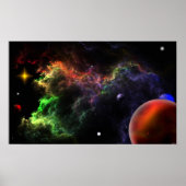 Planetoïden in het nebulascluster poster (Voorkant)
